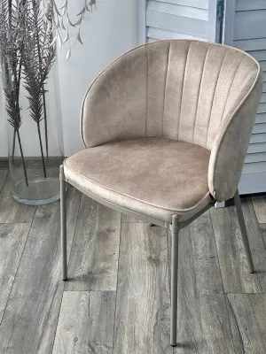 Стул DIANA VBP-207 античный бежевый, велюр / латте каркас М-City Стул DIANA VBP-207 античный бежевый, велюр / латте каркас М-City