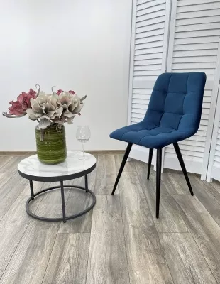Стул CHILLI-Q синий #29, велюр / черный каркас, 4 шт/ 1 к, М-City Стул CHILLI-Q синий #29, велюр / черный каркас, 4 шт/ 1 к, М-City