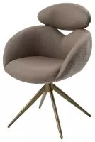 Стул ГУННАР (GUNNAR) 360 град, цвет БЕЖЕВЫЙ VEGA-11 / MIAMI-160, ткань / ШАМПАНЬ каркас, ®DISAUR