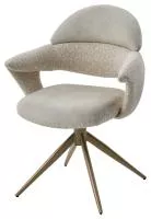 Стул ЖЕНЕВА (GENEVA 360 град, цвет ЛАТТЕ PENA-110 / HUNTER-110, ткань / ШАМПАНЬ каркас, ®DISAUR