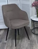 Стул ЛОРИС 360 град. поворот. B5 Капучино, велюр / черный каркас, М-City