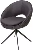 Стул ANABEL 360 град. поворот Черный  Maison 99# / OTE COBBLE 457 / серый каркас, ®DISAUR Стул ANABEL 360 град. поворот Черный  Maison 99# / OTE COBBLE 457 / серый каркас, ®DISAUR