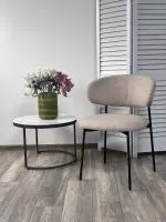 Стул TREND NS04 Крем, букле / черный каркас, М-City