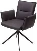 Стул DEAN 360 град.поворот. Темно-серый  экокожа  Maison 99# / Черный, ®DISAUR Стул DEAN 360 град.поворот. Темно-серый  экокожа  Maison 99# / Черный, ®DISAUR