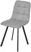 Стул РИЧИ, цвет H-09 Светло-серый, велюр / черный каркас М-City