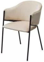 Стул ДИЛЛ, цвет H-06 Бежевый, велюр / черный каркас М-City