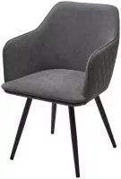 Стул ФОРТ (FORT) 360 град. поворот. цвет B28 Темно-серый, велюр / черный каркас