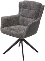 Стул GARLAND 360 град. поворот. HAGA-16 Серый, ткань/ GINO-457 Серый, ткань/ Черный, ®DISAUR Стул GARLAND 360 град. поворот. HAGA-16 Серый, ткань/ GINO-457 Серый, ткань/ Черный, ®DISAUR