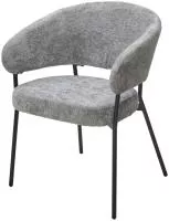 Стул САГ (SAGE) 3018-17 серый, шенилл / черный каркас, ®DISAUR