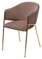 Стул DILL MOMO-05 тауп, велюр "беспальчиковый"/ золотой каркас М-City