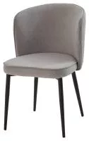 Стул МИЛАНО цвет B22 Серый, велюр / черный каркас