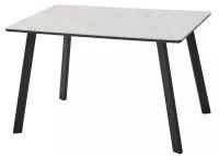 Стол ТИК ТАК 120 PANDORA LIGHT, керамика / Черный каркас М-City