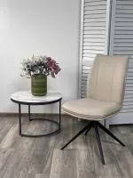 Стул YOHAN 360 град. поворот. HF017-02 Бежевый, экокожа / Черный, ®DISAUR