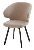 Стул ХИЛТОН 360 град., цвет B03 Бежевый, велюр / черный каркас М-City