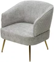 Кресло MUSSELS 3018-03 светло-серый, шенилл / золотой каркас, ®DISAUR Кресло MUSSELS 3018-03 светло-серый, шенилл / золотой каркас, ®DISAUR