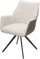 Стул БРЕВИС (BREVIS) 180 град. поворот. 841-02 Бежевый, букле/ 101 Бежевый, ткань/ Черный, ®DISAUR