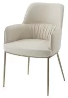 Стул БРУНО (BRUNO) цвет МОЛОЧНЫЙ Milk T1-02, экокожа / шампань, ®DISAUR