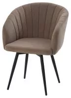 Стул МИШЕЛЬ 360 град. поворот. цвет B5 Капучино, велюр / черный каркас