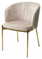 Стул DIANA UF912-11B античный бежевый, велюр / золотой каркас М-City