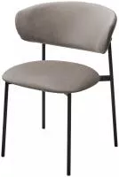 Стул ЛЕОНАРДО H-61 Кварцевый, велюр / черный каркас М-City