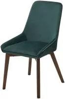 Стул CRISTIAN Future-073 изумрудный, велюр / орех, ®DISAUR