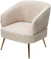 Кресло MUSSELS 3018-10 Бежевый, шенилл / золотой каркас, ®DISAUR Кресло MUSSELS 3018-10 Бежевый, шенилл / золотой каркас, ®DISAUR