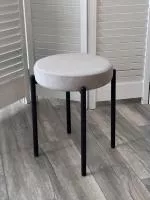 Табурет СТЭК штабилируемый B22 Серый, велюр / черный каркас, М-City