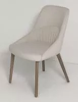 Стул ABI MOHAIR-103 светлый латте, ткань / Серый дуб, ®DISAUR