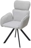 Стул ЛОНГ (LONG) 360 град. поворот. NS10 Серый, букле / черный каркас