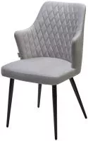 Стул ГЕРМАН (HERMAN) 360 град. BM-4 СВЕТЛО-СЕРЫЙ, велюр / черный каркас