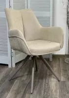 Стул МАРК 360 град., цвет B-03/LOTOS-03 бежевый, велюр / латте каркас М-City