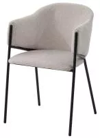 Стул ДИЛЛ, цвет  Lana 13 бежевый, ткань / черный каркас М-City