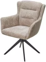 Стул GARLAND 360 град. поворот. HAGA-30 Бежевый, ткань/ GINO-101 Бежевый, ткань/ Черный, ®DISAUR Стул GARLAND 360 град. поворот. HAGA-30 Бежевый, ткань/ GINO-101 Бежевый, ткань/ Черный, ®DISAUR