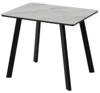 Стол ТИК ТАК 90  PANDORA LIGHT, керамика / Черный каркас М-City