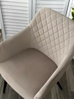 Стул BRANDY 505-7 Капучино, велюр "беспальчиковый" / черный каркас, М-City