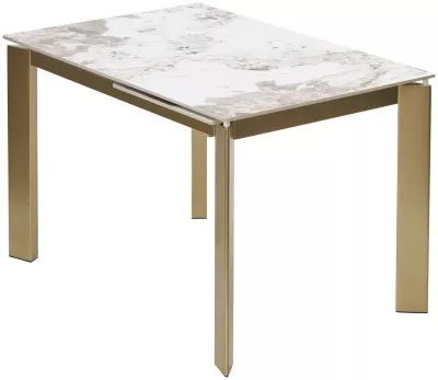 Стол CORNER 120 GLOSS LUXURY PANDORA SOLID CERAMIC / шампань, ®DISAUR