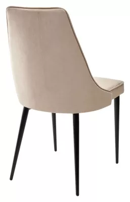 Стул НЕПАЛ (NEPAL-P) БЕЖЕВЫЙ #5, велюр/ черный каркас