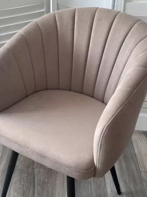 Стул МИШЕЛЬ 360 град. поворот. цвет B5 Капучино, велюр / черный каркас