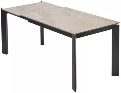 Стол КОРНЕР (CORNER) 120 цвет АМБЕР ЖАДЕ (GLOSS AMBER JADE SOLID CERAMIC) / ЧЕРНЫЙ, ®DISAUR