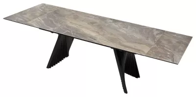 Стол IVAR 180 MARBLES KL-80 Серый мрамор, итальянская керамика, ®DISAUR