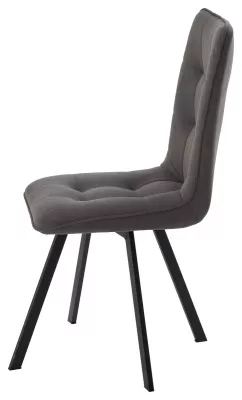 Стул ДАРЛИНГ 360 град. поворот. цвет B28 Темно-серый, велюр / черный каркас