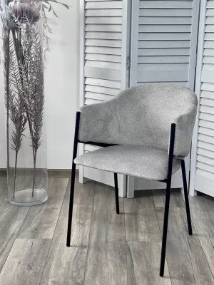 Стул ДИЛЛ, цвет Lana 80 серый, ткань / черный каркас