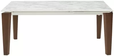 Стол ESMIR 160 MATTE ARABESCATO SOLID CERAMIC/ орех, ®DISAUR