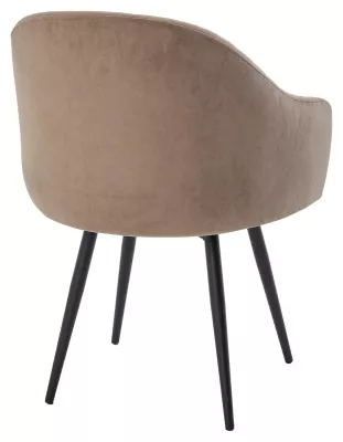 Стул ШЕЛЛ 360 град. поворот. цвет B5 Капучино, велюр / черный каркас