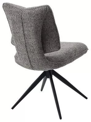 Стул ДЕЛИ (DELI) 360 град, цвет СЕРЫЙ H300126-3, ткань / ЧЕРНЫЙ каркас, ®DISAUR