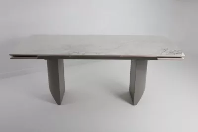 Стол ПУАНТО 200  BRECHA CREMA ELEGANCE, керамика / Латте каркас М-City