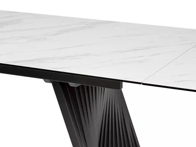 Стол IVAR 180 MARBLES KL-99 Белый мрамор, итальянская керамика/серый, ®DISAUR