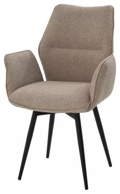 Стул ГРИН 360 град. поворот. цвет NS-04 Крем, букле / черный каркас