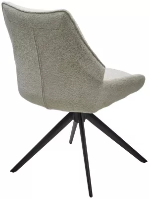 Стул OLAF 360 град. поворот. RAVEN22 Бежево-белый, ткань / Черный, ®DISAUR