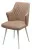 Стул ГЕРМАН (HERMAN) 360 град. БЕЖЕВЫЙ #5, велюр / белый каркас